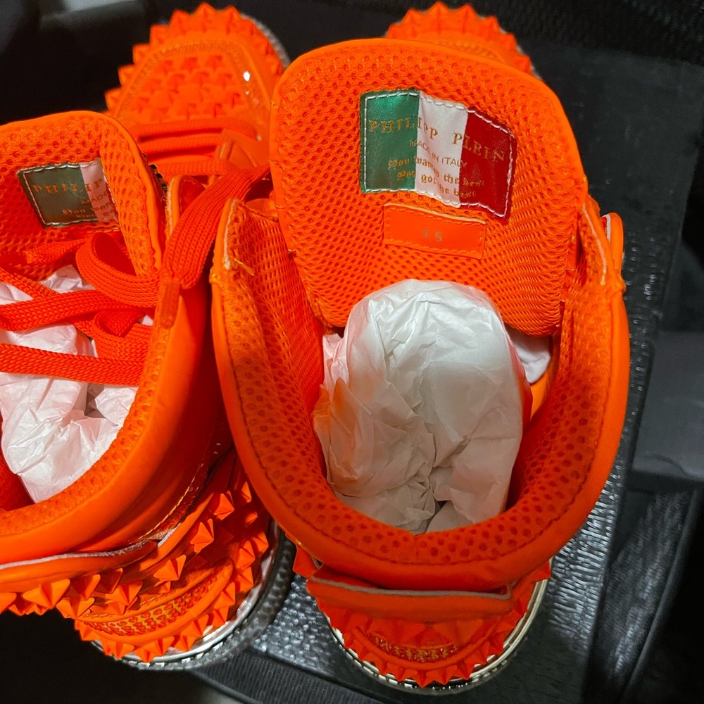 Philipp Plein Crystal leather hightop sneakers - Picture 4 of 11